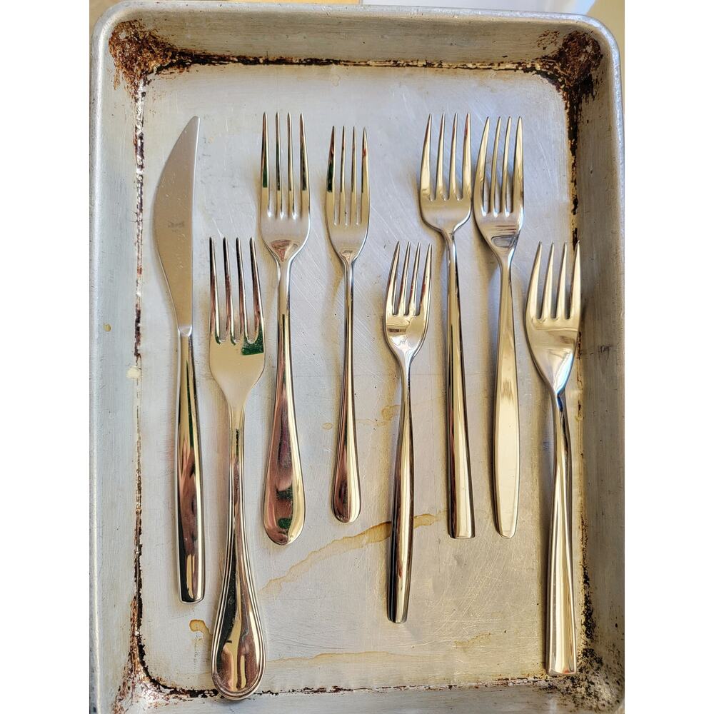 Mepra Assorted Flatware, Forks, One Knife